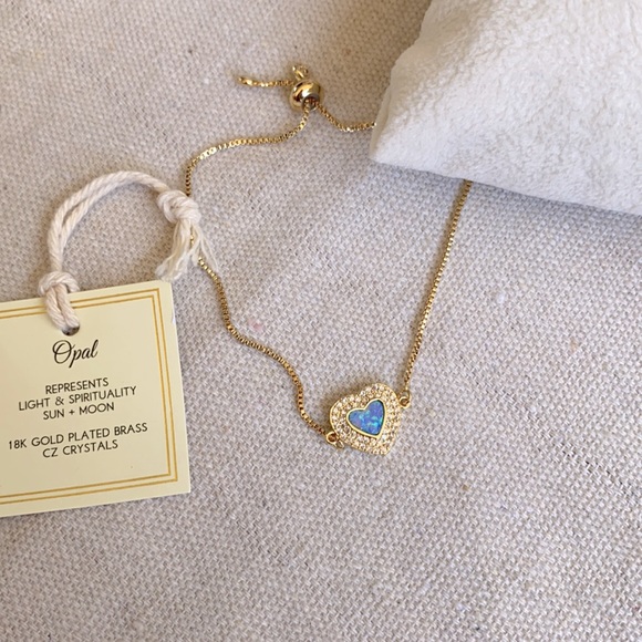 Pretty opal heart bracelet NWT - Picture 4 of 11